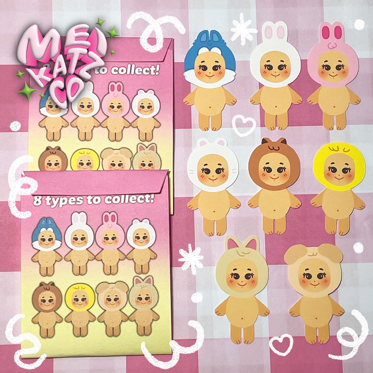 sonny skzoos blind box diecut stickers!