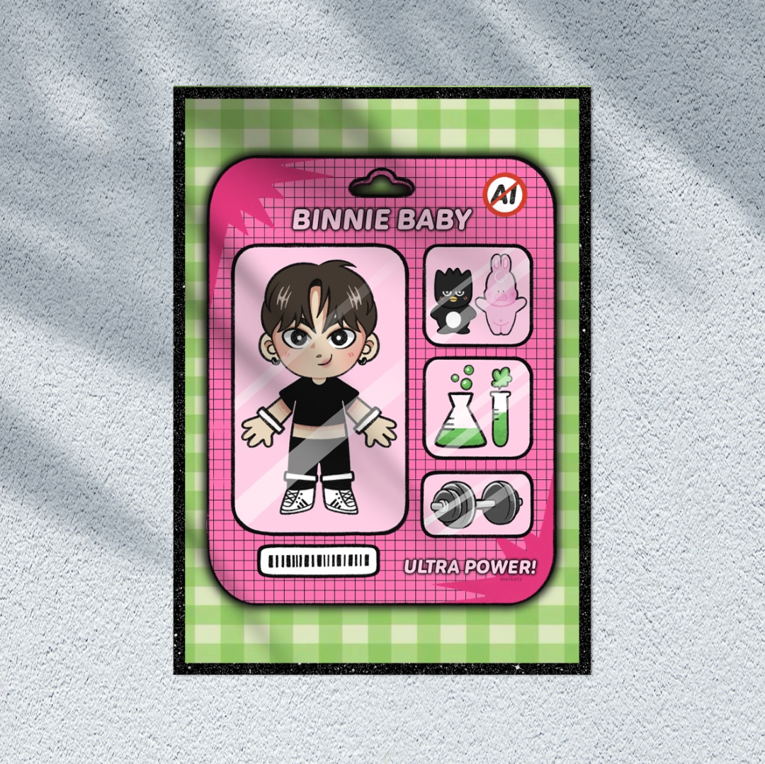binnie baby art board print!