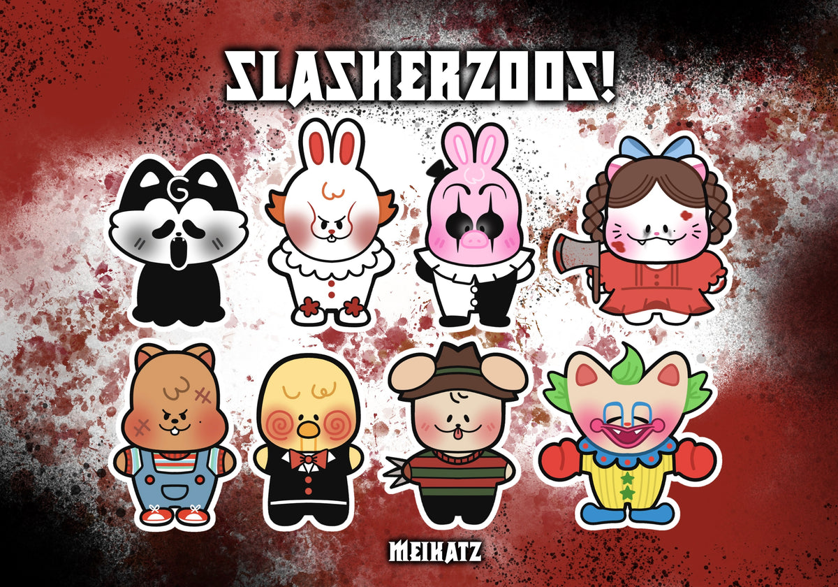 slasherzoos diecut stickers!
