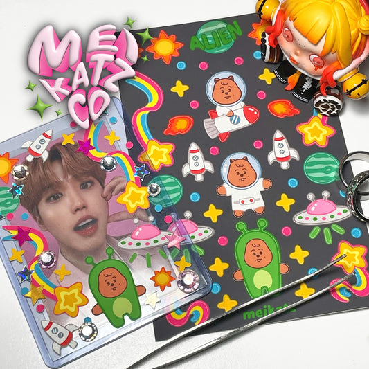alien deco sticker sheet!