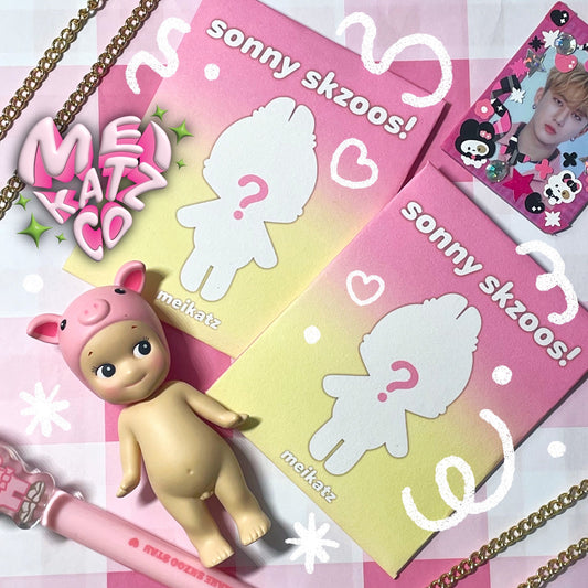 sonny skzoos blind box diecut stickers!