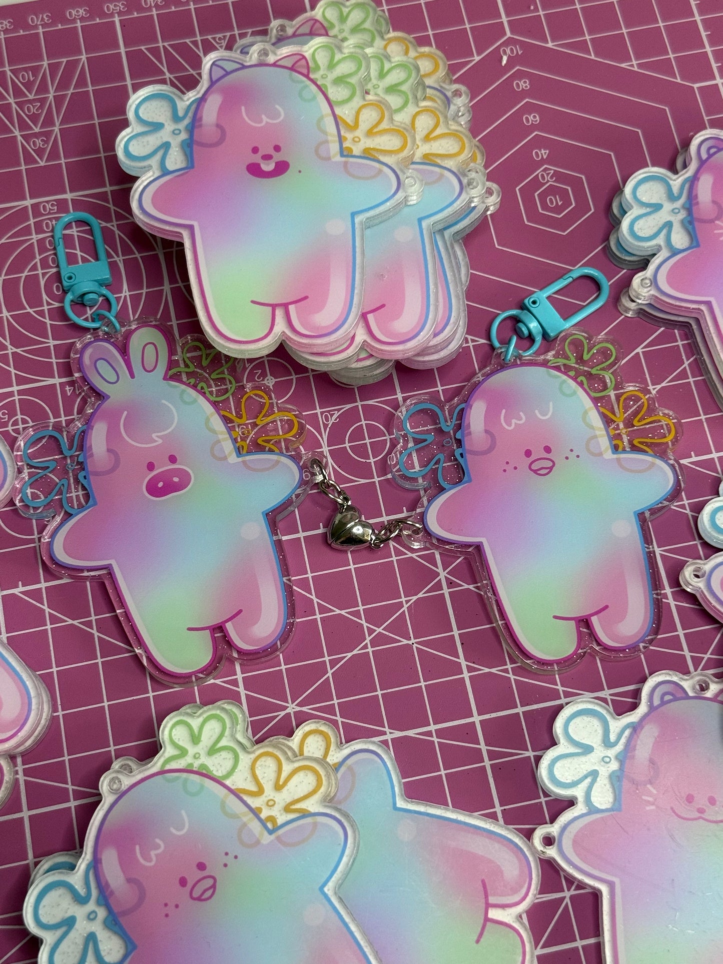 bubble buddies bff keychains!