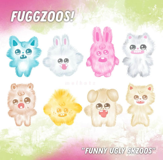 fuggzoos diecut stickers!
