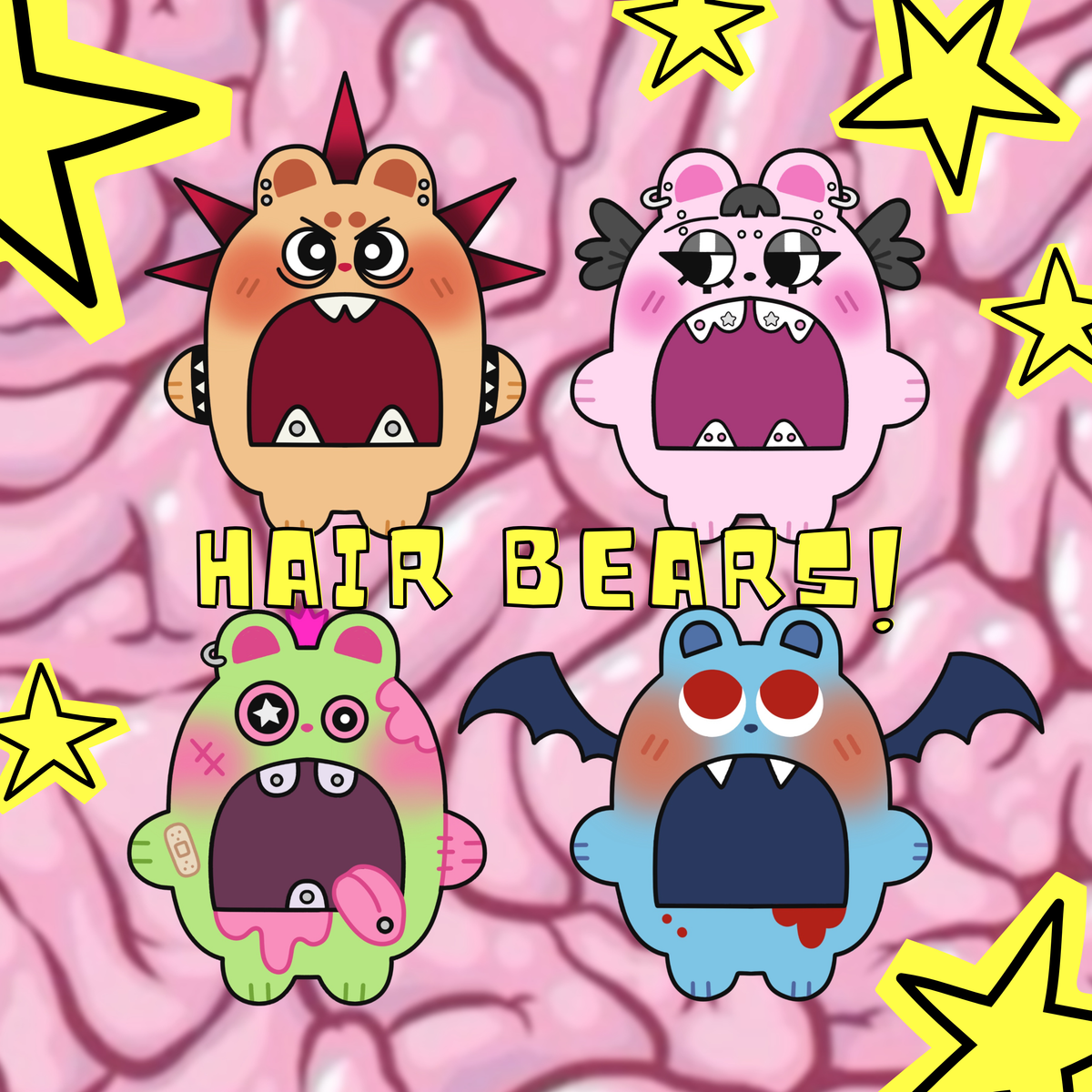 hair bears! (hair barrettes)