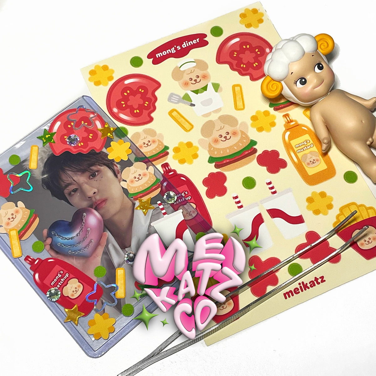 mong's diner deco sticker sheet!