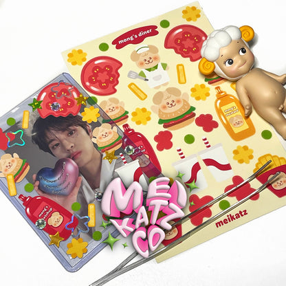 mong's diner deco sticker sheet!